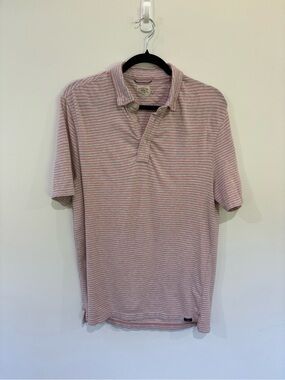 Faherty Striped Short Sleeve Polo T-shirt
